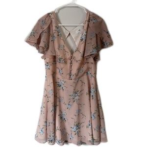 Revolve LPA Amina Pink Floral Mini Dress